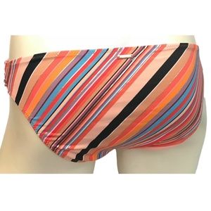 Victoria's Secret Orange Stripe Foil The Knockout Bikini Swim Bottom S